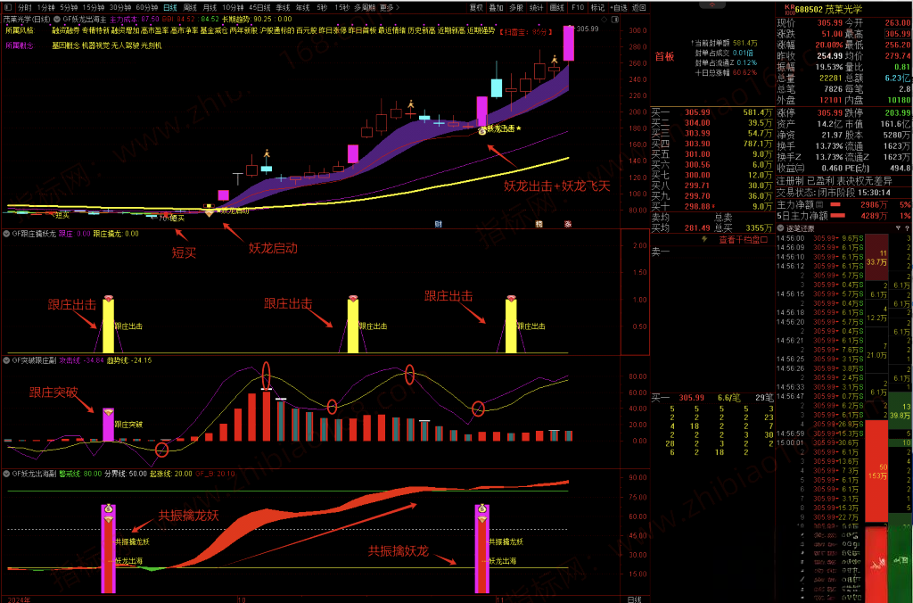 图片[11]-通达信 妖龙出海 跟庄擒龙突破 提前布局大涨妖龙 擒妖龙1主3副12选股【16指共振】手机电脑通用-指标666
