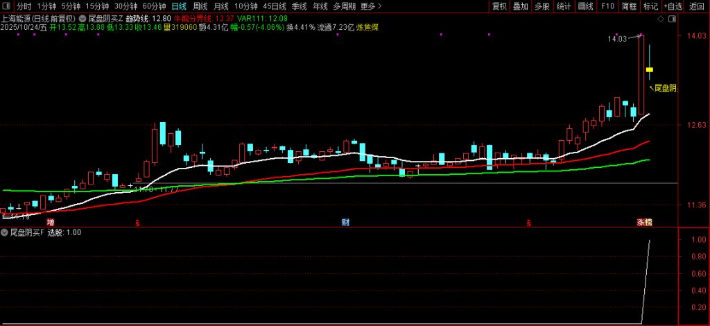 图片[6]-通达信【尾盘阴买】尾盘T+1 阴买超短思路源码套装 主副图+选股-指标666