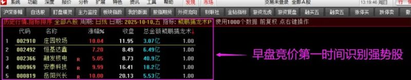 精品【鲲鹏竞价】擒龙术 融合六大核心策略 早盘竞价捕捉强势股 电脑手机端通用-指标666