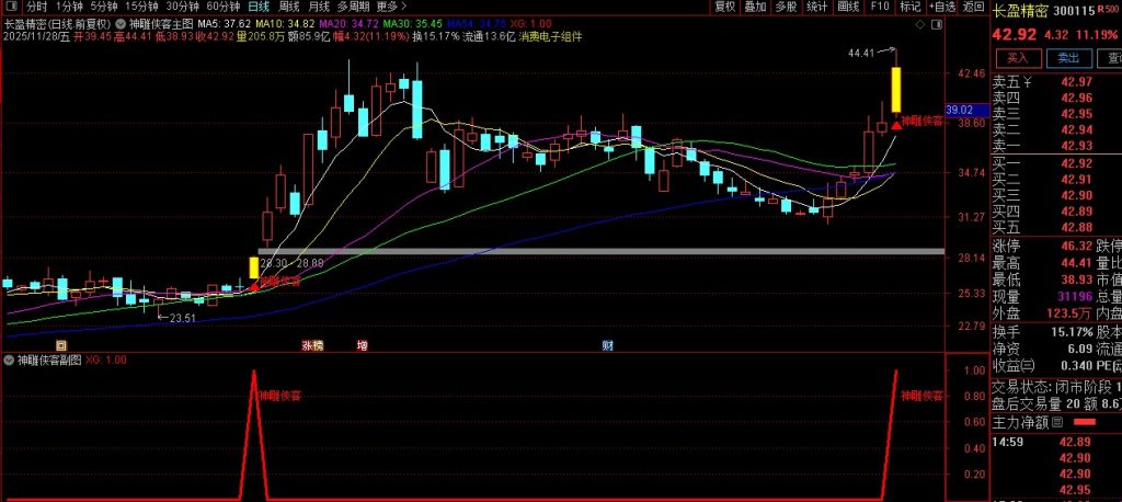 图片[8]-通达信【神雕侠客】多重技术捕捉买入机会与机构大单同期介入 主副图+选股-指标666