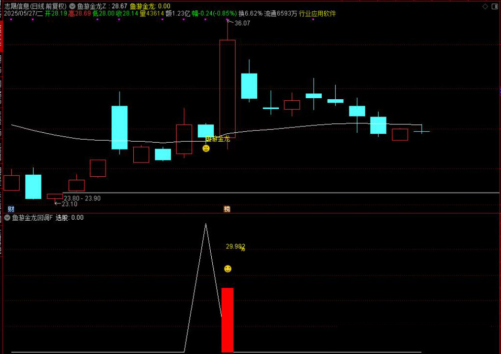 图片[6]-通达信【鱼游金龙回调买】主图附图选股，绿盘信号买入，手机电脑通用无未来函数-指标666