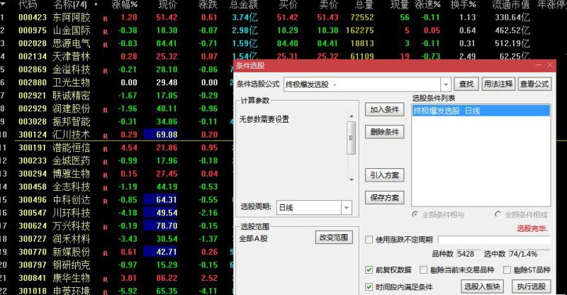 通达信【终极爆发】主副图+选股 尾盘相对低位及时介入 出现即为精品-指标666