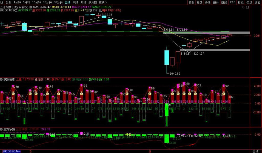 图片[1]-通达信【市场涨跌情绪分析】+【主力净额】副图指标-指标666