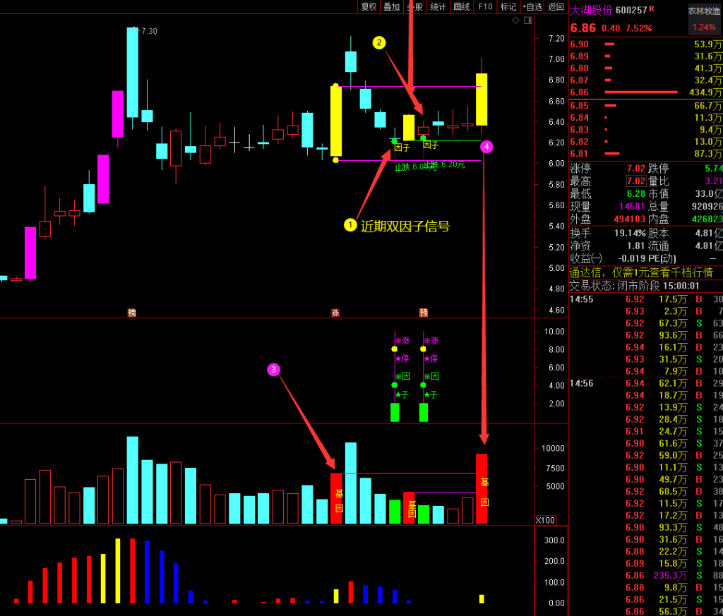 图片[3]-2023涨停因子《基因+因子 尾盘阴线信号》基因不死 涨停不止 原创精选思路设计-指标666
