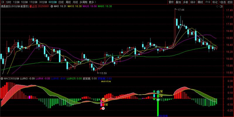 通达信【MACD60分钟波段高阶玩法】高成功率波段 出现红色小箭头时候买入-指标666
