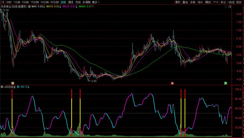 通达信【点石成金】某快车道平台收费1500元指标 捕捉阶段性机会 副图+选股-指标666