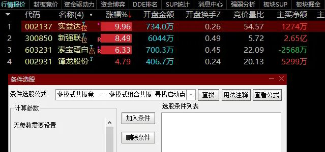 图片[2]-多模式共振竞价选股，挖掘强势股的启动机会！副图+选股 指标源码-指标666