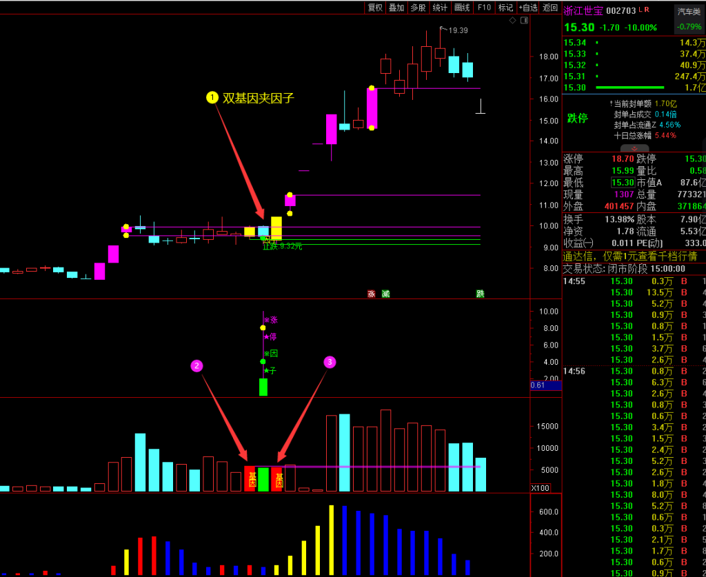 图片[6]-2023涨停因子《基因+因子 尾盘阴线信号》基因不死 涨停不止 原创精选思路设计-指标666