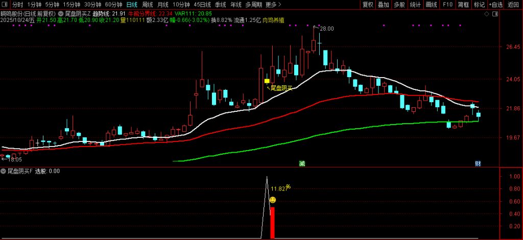 图片[13]-通达信【尾盘阴买】尾盘T+1 阴买超短思路源码套装 主副图+选股-指标666