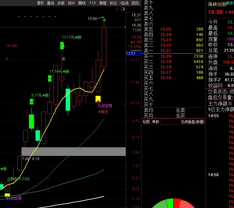 【九封至尊】DeepSeek优化版 识别强势涨停后的回调买入机会 主副图+选股-指标666