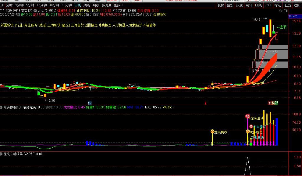 图片[3]-通达信【龙头挖掘机】主副图+选股指标 实时捕捉大单异动信号-指标666
