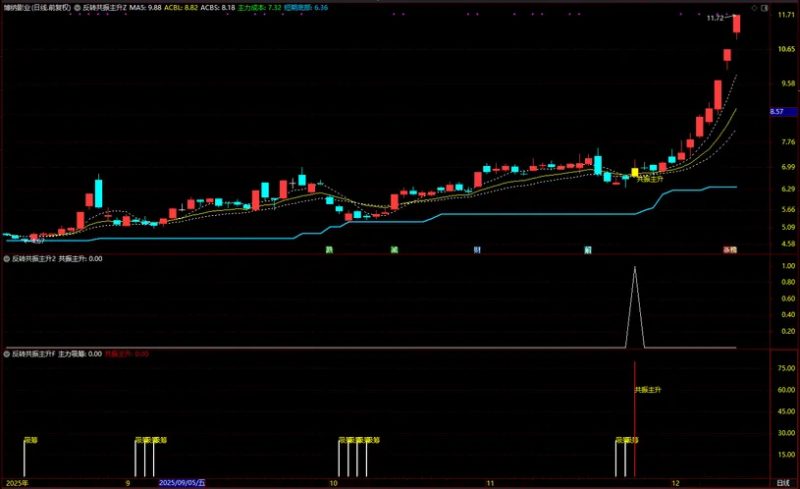 通达信【反转共振主升】筛选短线趋势由弱转强 主升浪启动的个股 主副图+选股-指标666