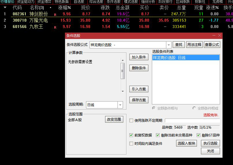 图片[1]-精品竞价【祥龙竞价】专为早盘竞价阶段设计的复合型竞价指标 副图+选股-指标666
