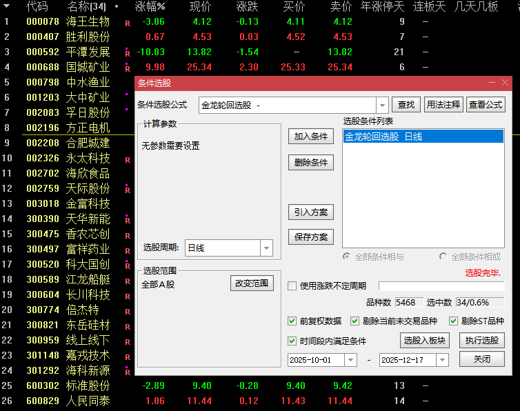 通达信【2026金龙轮回】上涨后的健康回调至关键支撑位 副图+选股-指标666