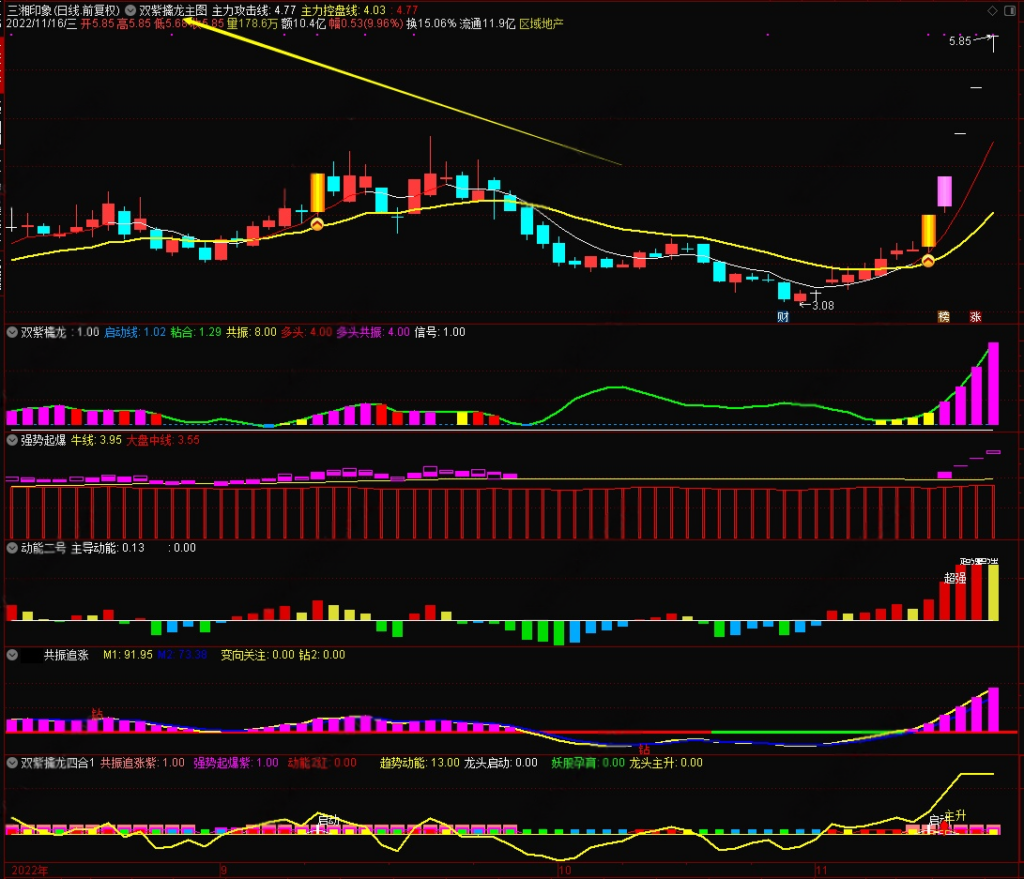 图片[33]-2025【双紫擒龙】最新版91个指标，紫紫红黄庄家控盘分时主力吸筹动能二号-指标666