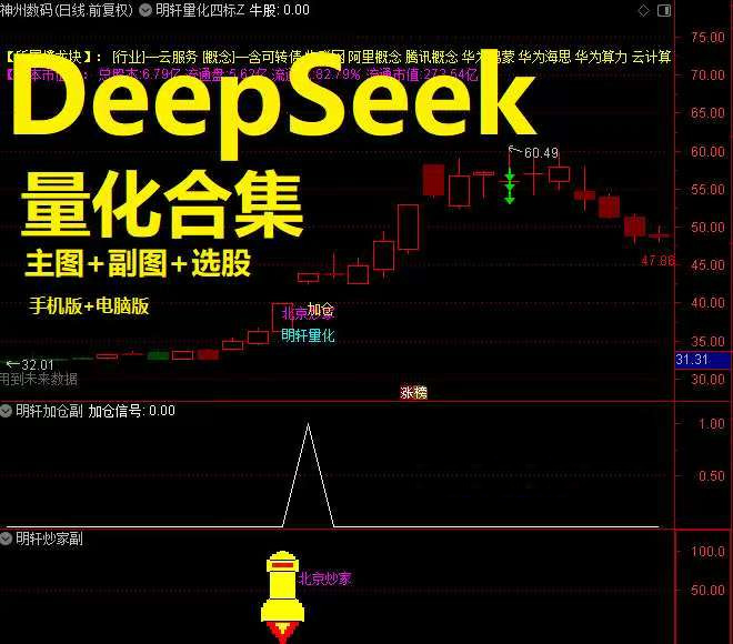 图片[13]-新版DeepseeK量化合集主副图选股指标，融合了幻方抄底和北京炒家等六个知名策略-指标666