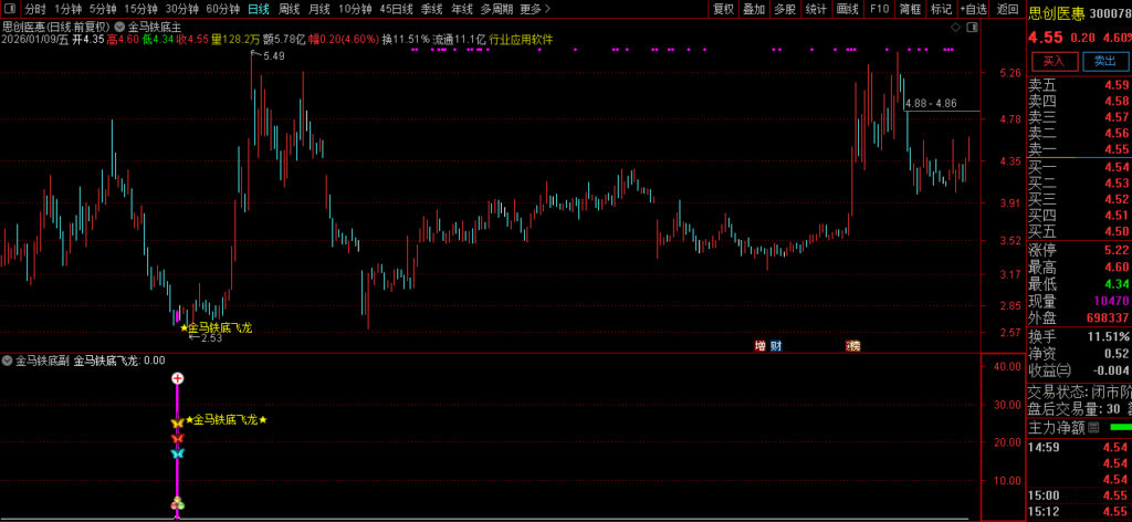 图片[7]-通达信【金马铁底飞龙】主副图+选股 量化抄底擒龙的利器 底部成功率高 指标源码-指标666