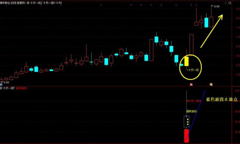 通达信【十尺一号线】主副图+选股金钻指标 尾买波段超卖反弹-指标666