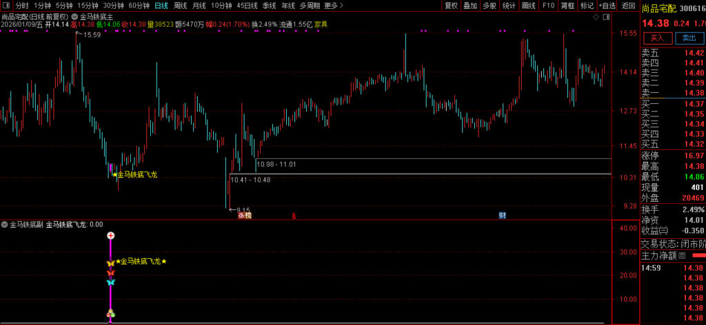 图片[11]-通达信【金马铁底飞龙】主副图+选股 量化抄底擒龙的利器 底部成功率高 指标源码-指标666